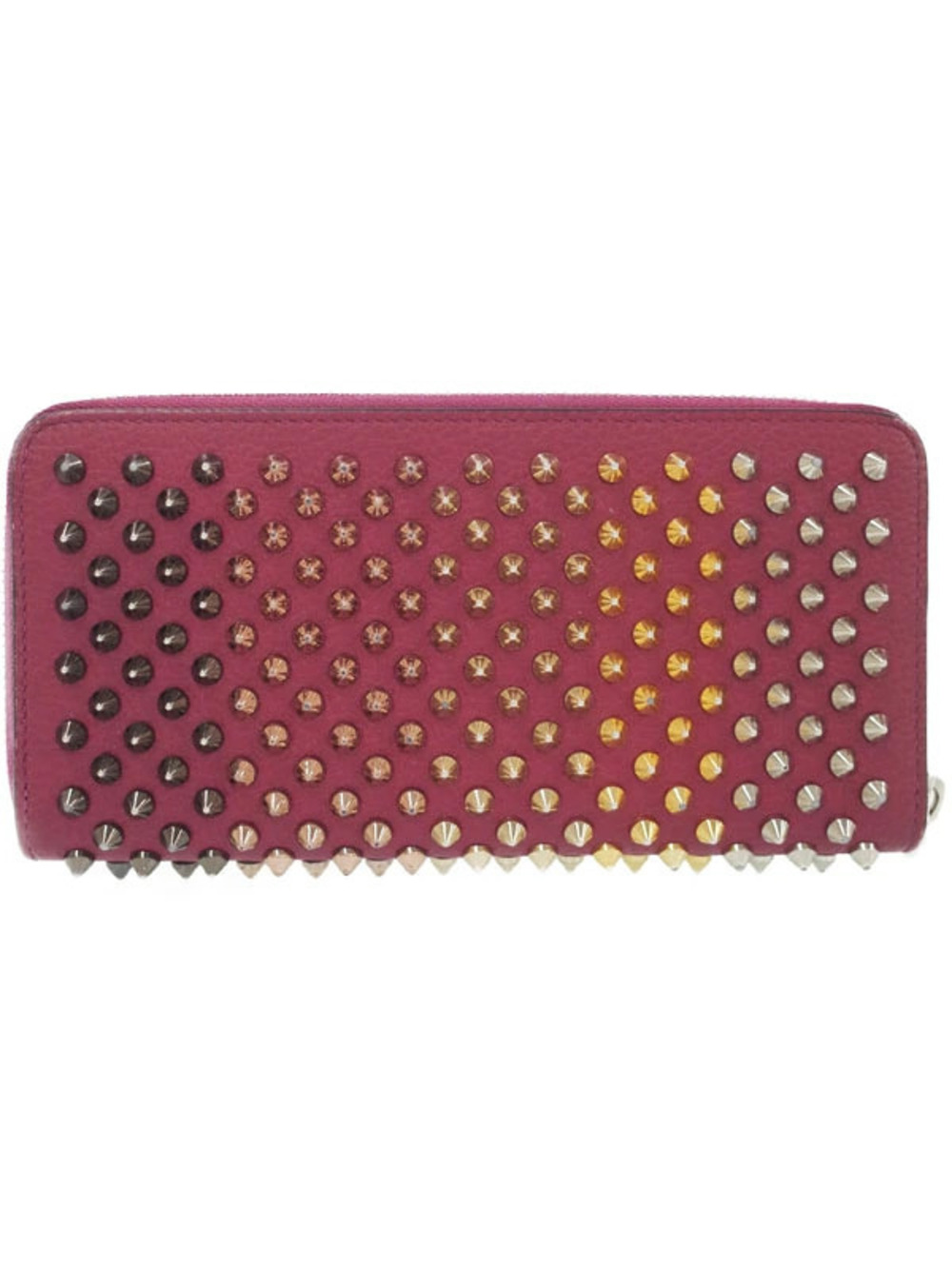 Christian Louboutin Long Round Studded Wallet Panettone Zipper
